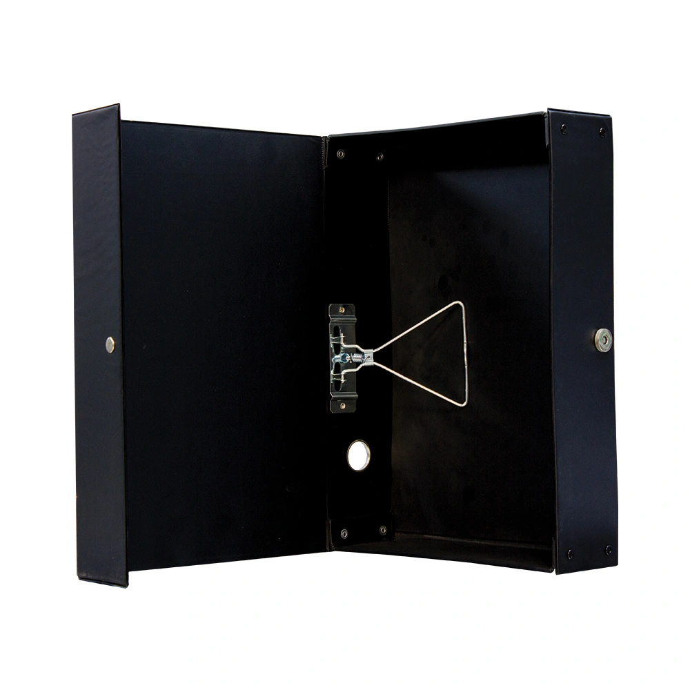 Black PVC Spring Clip File Box