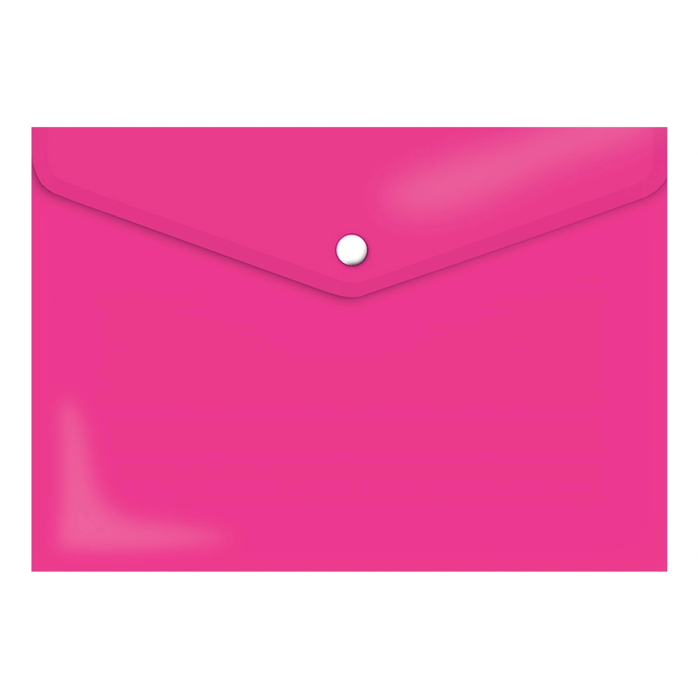Hot Pink A4 Plastic Envelope with Stud