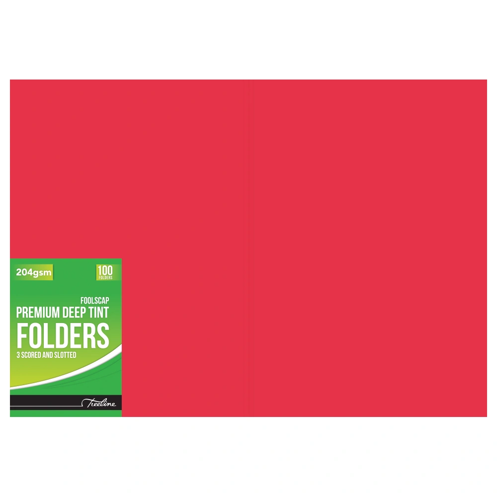 Premium Deep Tint Folder Red 204gsm
