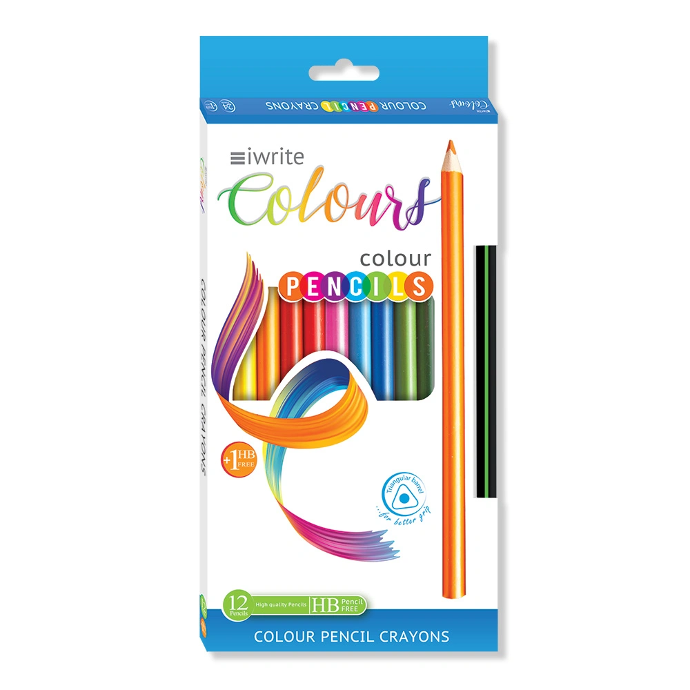 IWrite Colours Colouring Pencils 12+1 Hb GraphitePencil Free