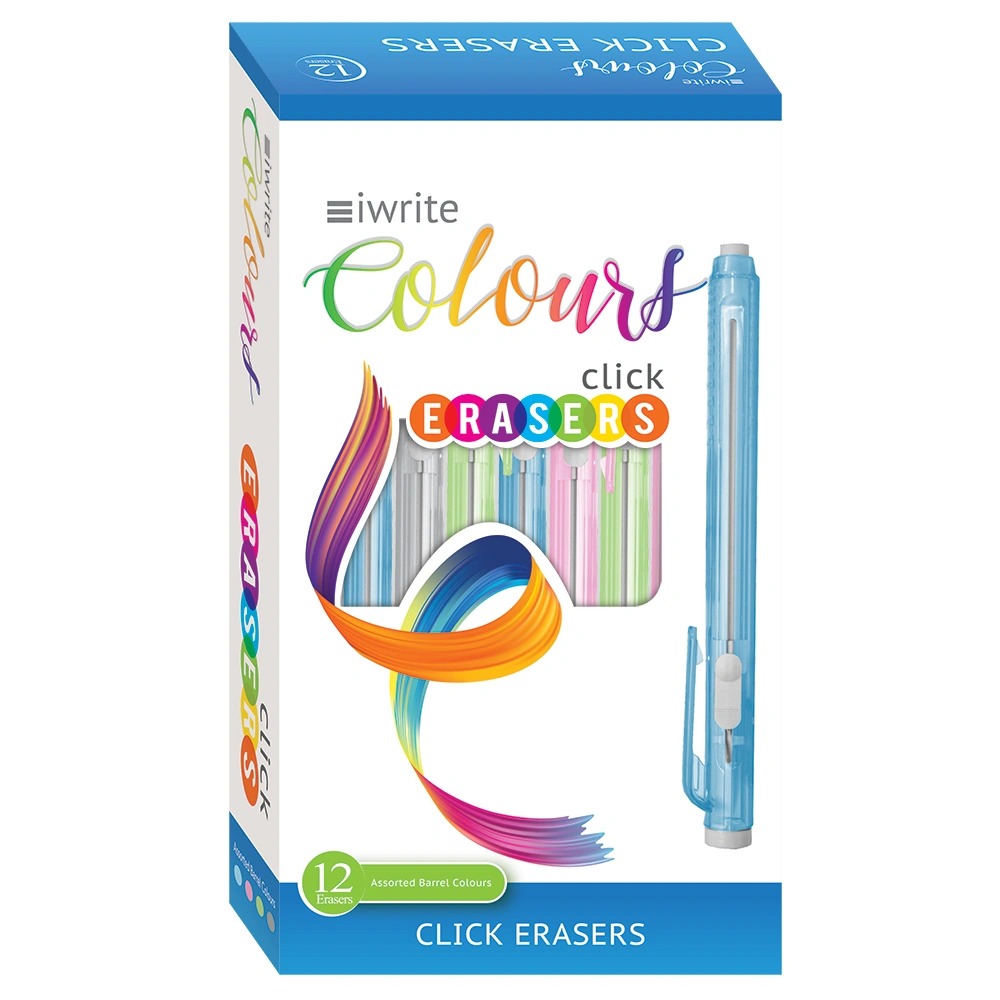IWrite Colours Click Erasers (4 Barrel Colours)
