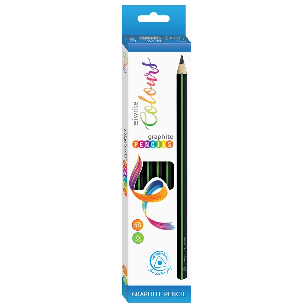 IWrite Colours 6B Graphite Pencils