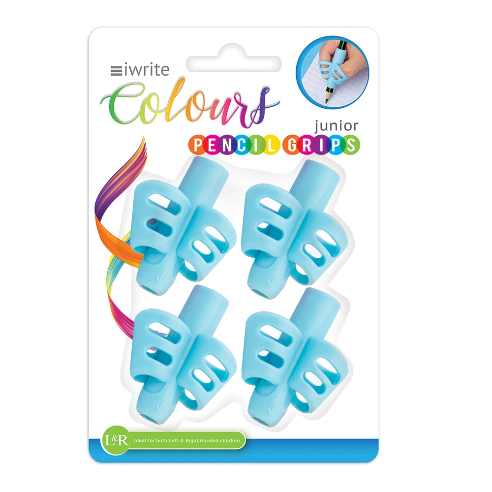 IWrite Colours Junior Pencil Grips BLUE - Set-4
