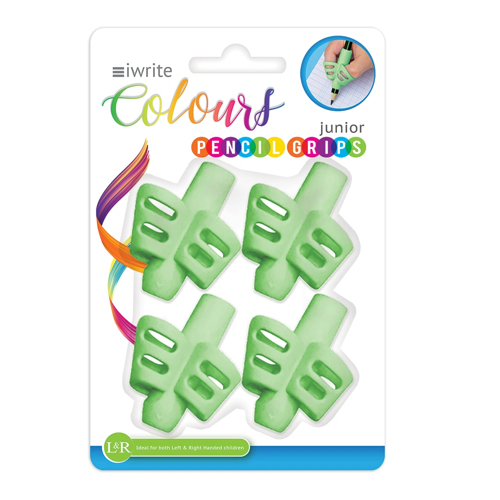 IWrite Colours Junior Pencil Grips GREEN - Set-4