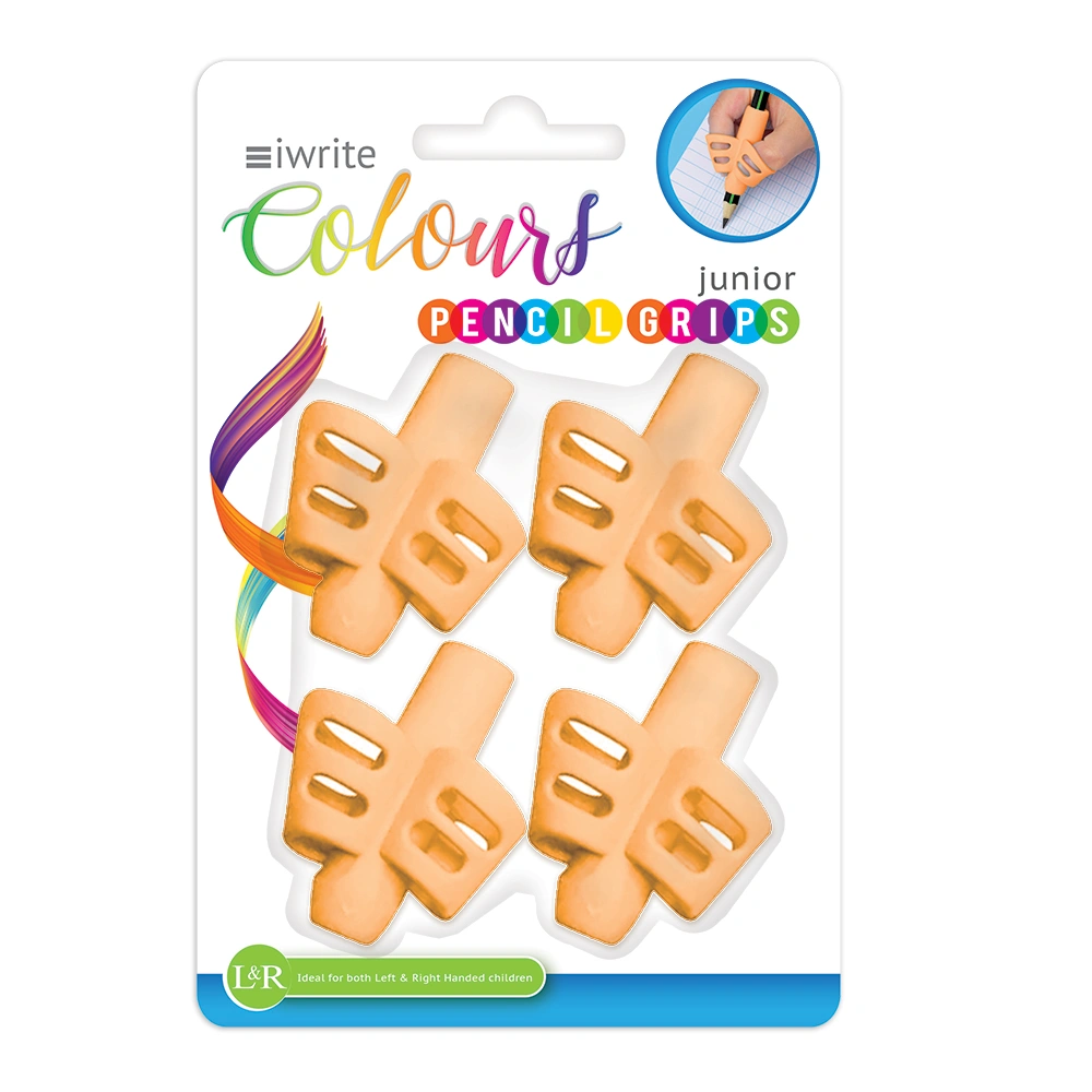 IWrite Colours Junior Pencil Grips ORANGE - Set-4