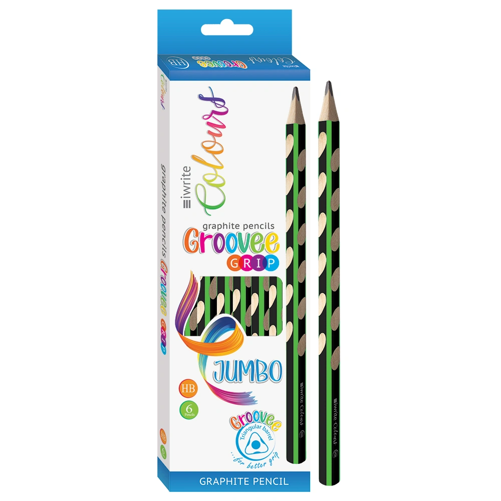 IWrite Colours Jumbo Groovee Grip Graphite Pencils HB