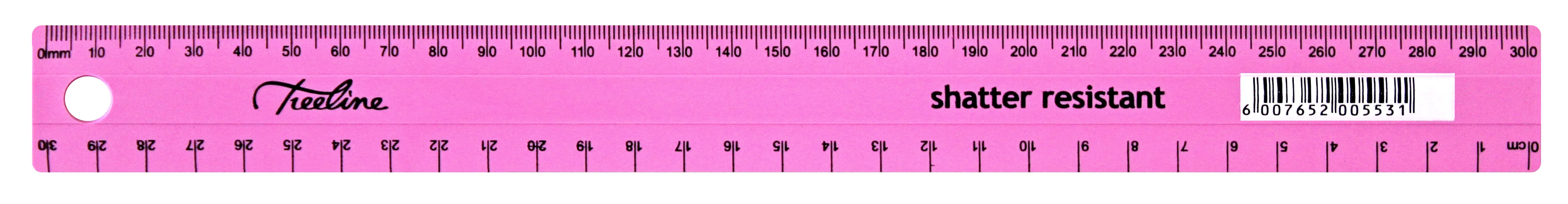 30cm Shatter-Resistant Treeline Rulers Pink Pkt-10