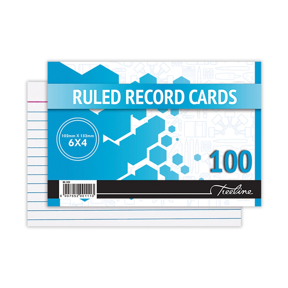 102 x 152mm (6 x 4) Ruled Record Cards