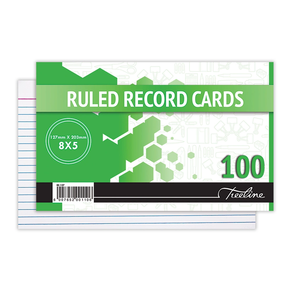 127 x 203mm (8 x 5) Ruled Record Cards