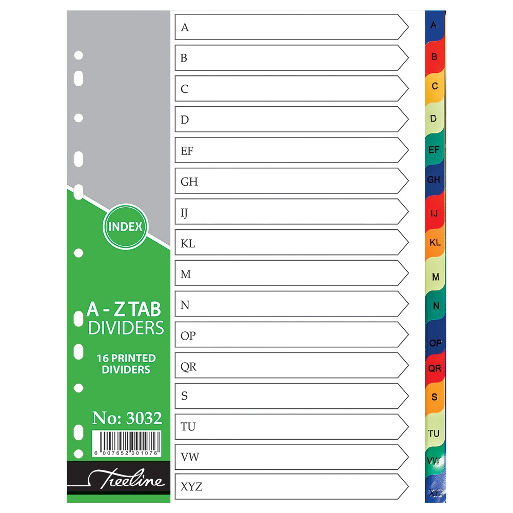 REF: 3032 A4 PVC A-Z Rainbow  16 part  - PKT-10