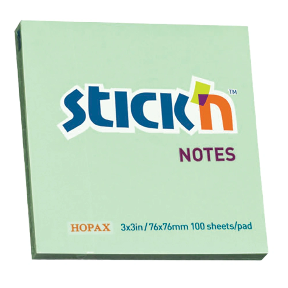 Green PASTEL 76x76mm Stick'N Pads