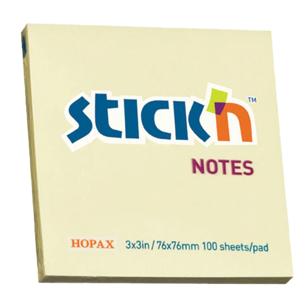 Yellow PASTEL 76x76mm Stick'N Pads - 21007