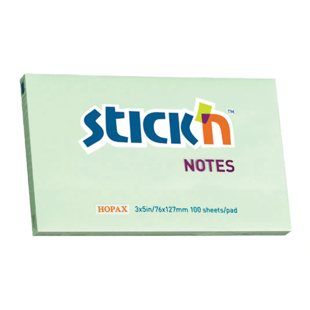 Green PASTEL 76x127mm Stick'N Pads