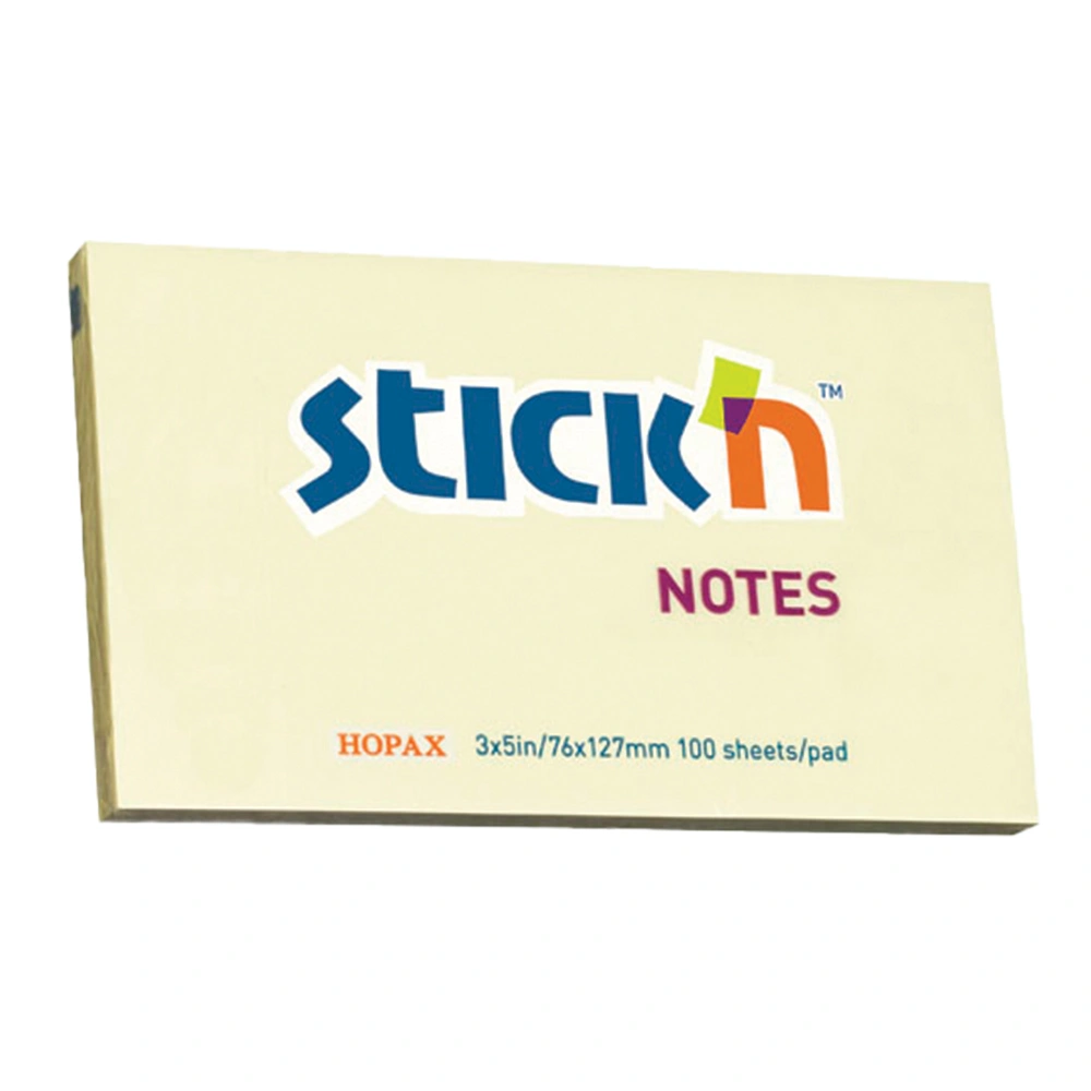 Yellow PASTEL 76x127mm Stick'N Pads 21009