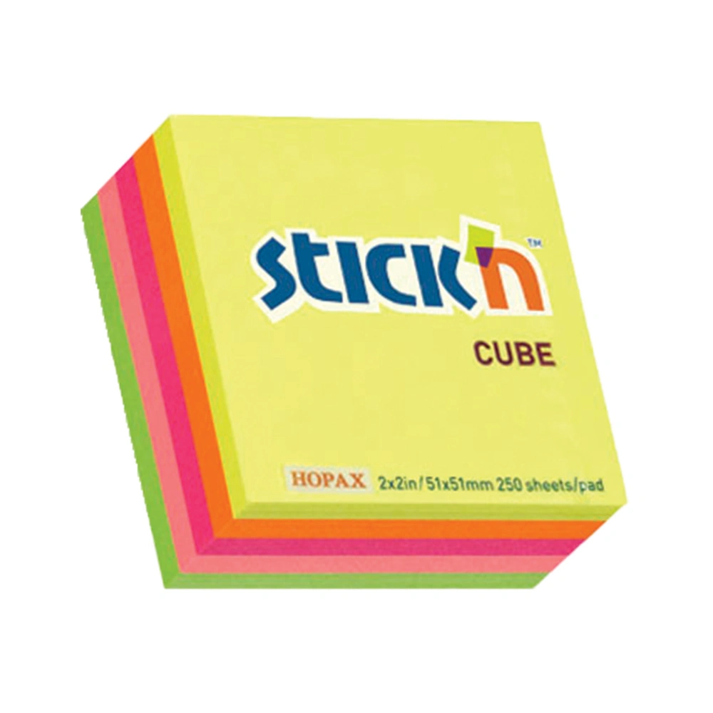 Assorted Neon Cubes 76x76mm - 21012/27053