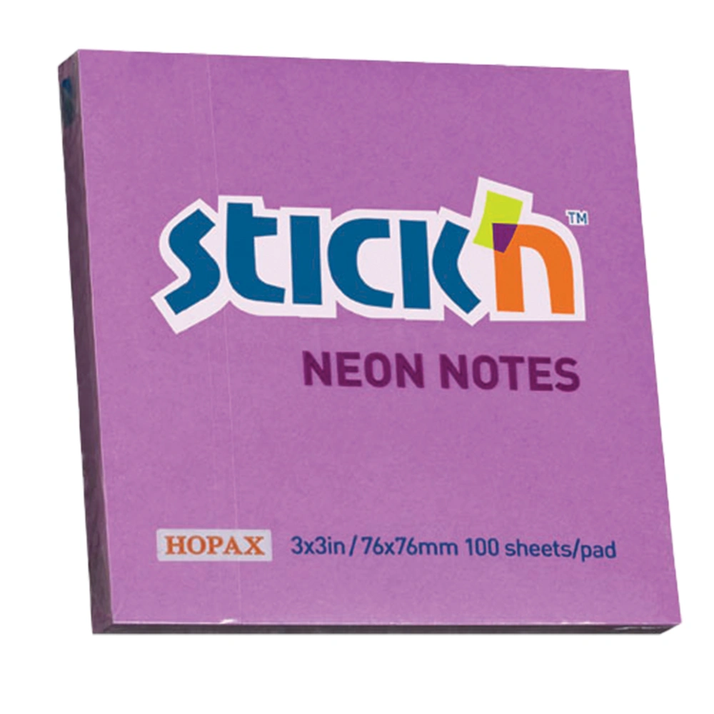 Purple NEON 76x76mm  Stick'N Pads