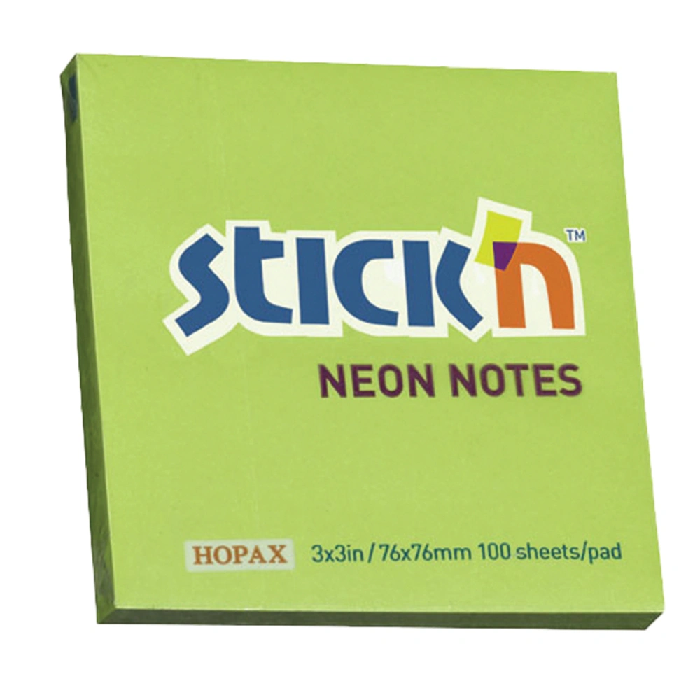 Lime NEON 76x76mm  Stick'N Pads  - 21167