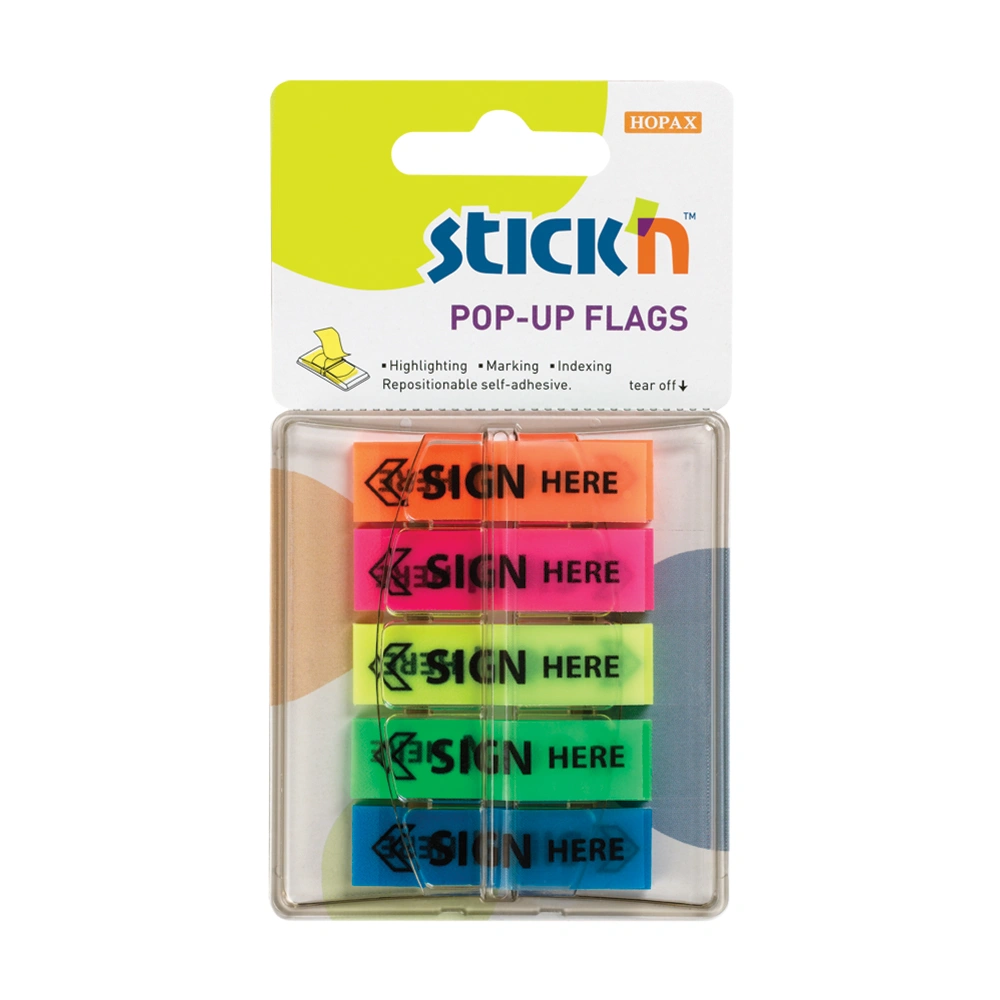 Pop-Up Flags Sign Here Asst (45mmx12mm) 26004