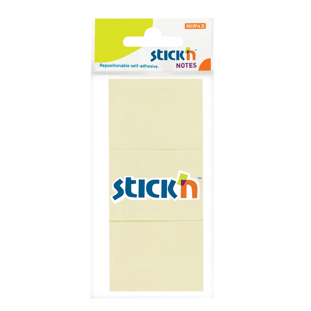 Yellow 38x50 Stick'n Notes (Pkt-3)