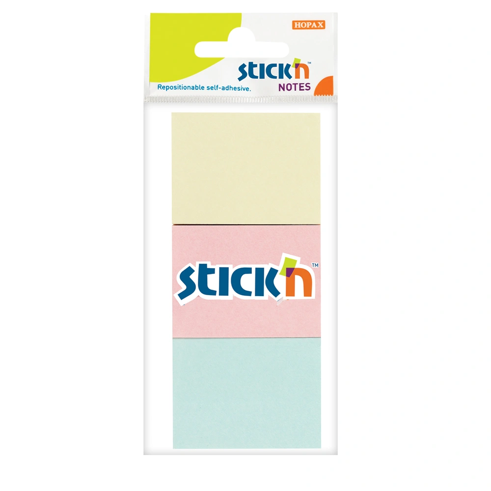 Asst. 38x50 Stick'n Notes (Pkt-3) - Ref-21126