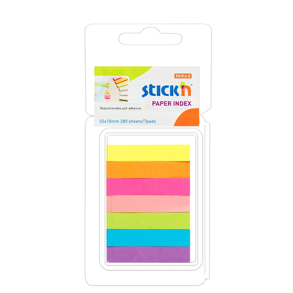 Index Notes Hanging Pack (7 neon colours) 50x10 Paper