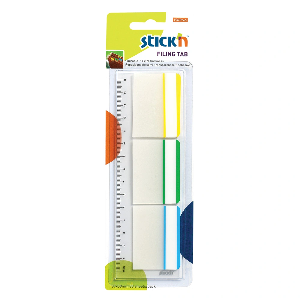 Repositionable Hanging Filing Tabs (3 Asst Framed Colours)