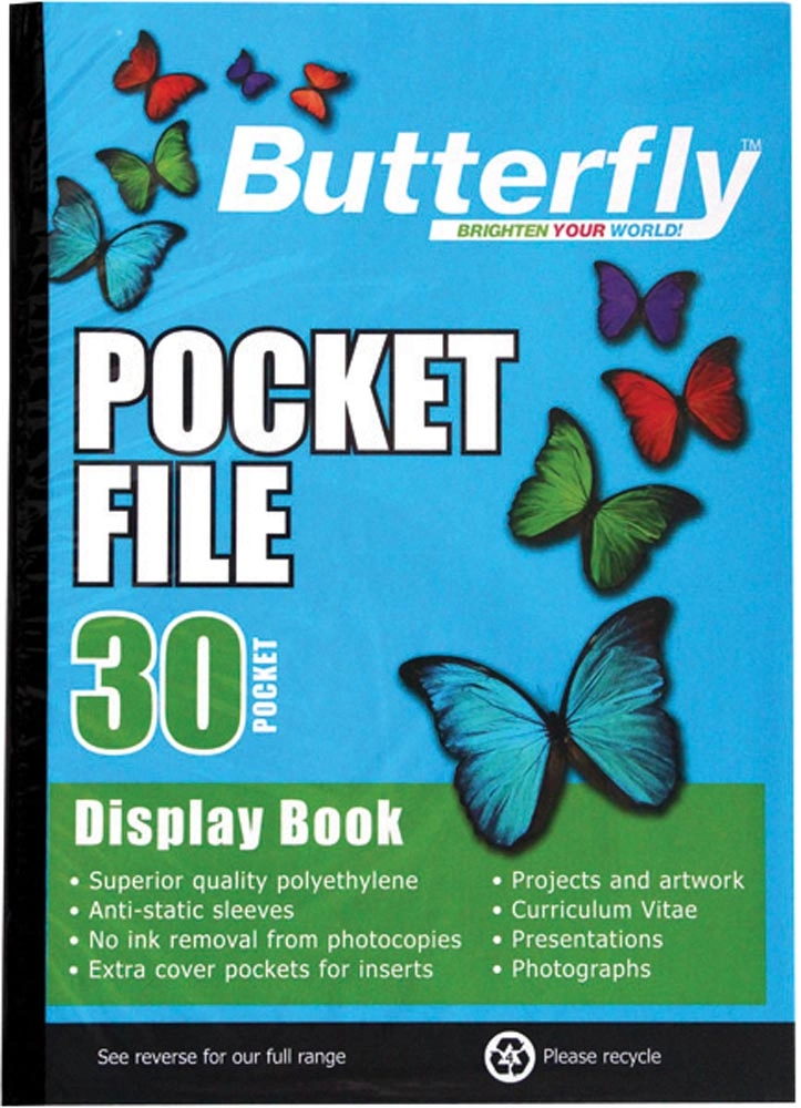 Butterfly A4 30pg Pocket File