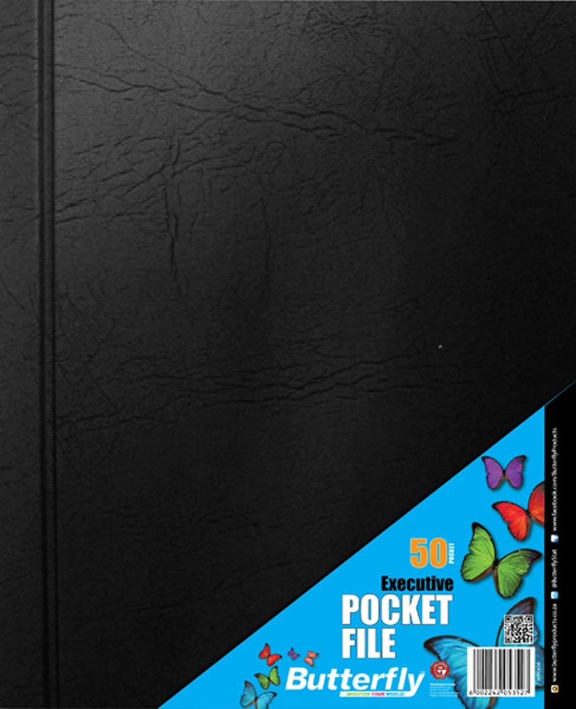 Butterfly Executive A4 50pg Pocket File