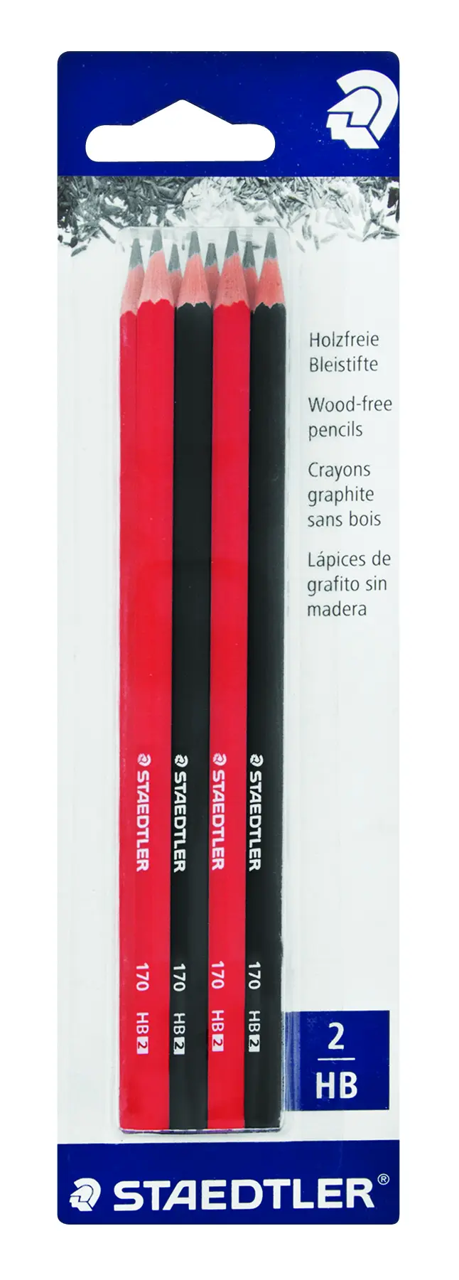 170HB-SBK8  Black Woodfree HB Pencils 8pcs per B/Card