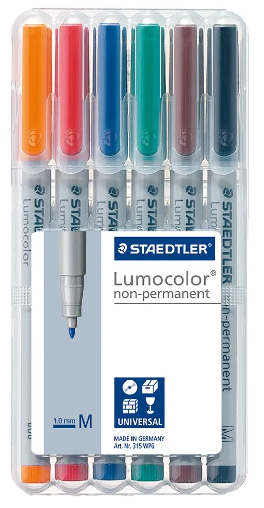 Staedtler Lumocolour Non Permanent Marker Medium Wallet-6