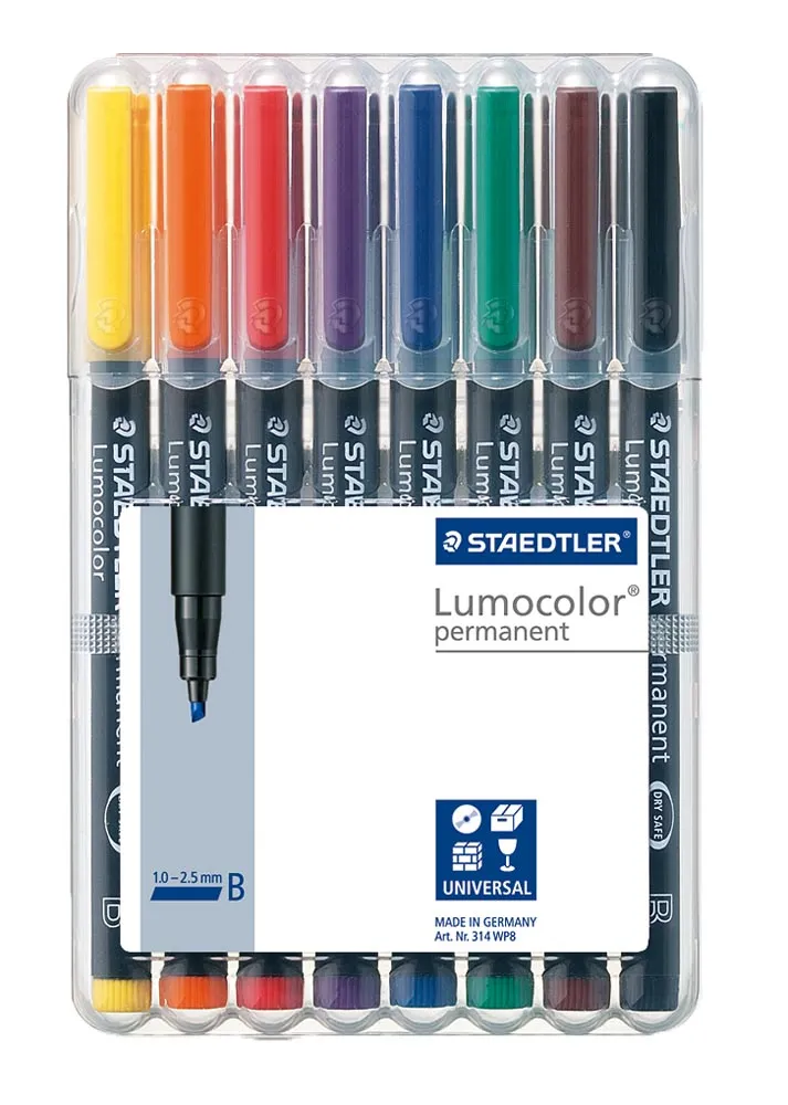 Staedtler Lumocolour Permanent Marker Broad Wallet 8