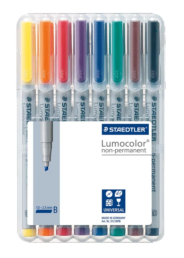 Staedtler Lumocolour Non Permanent Marker Broad Wallet 8