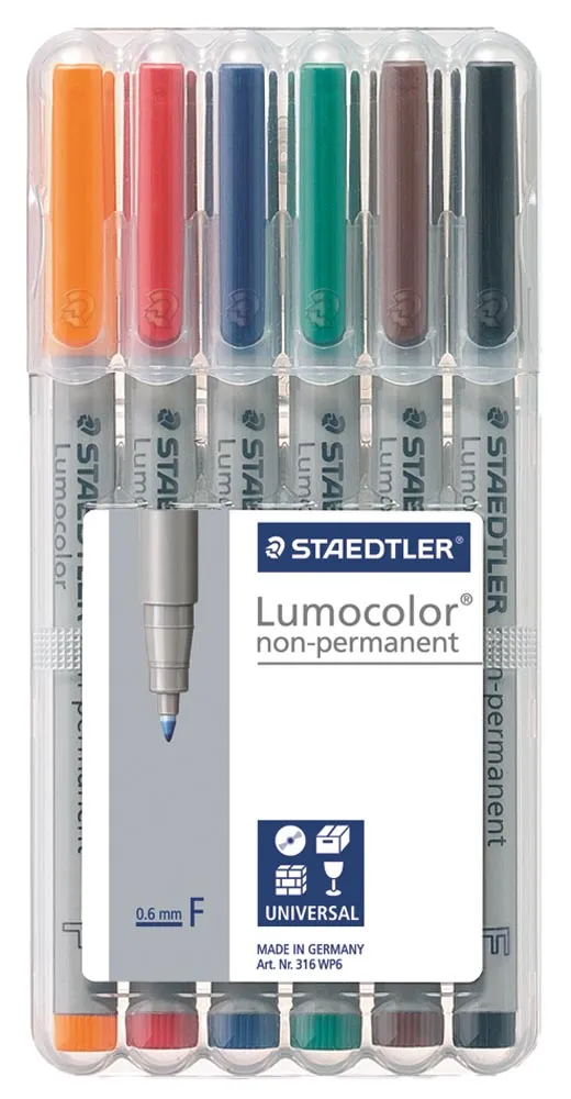 Staedtler Lumocolour Non Permanent Marker Fine Wallet-6