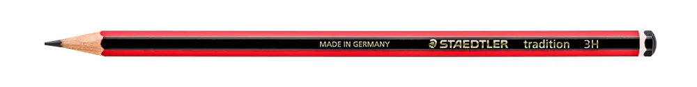 110-3H Tradition 3H Red/Blk Pencils Box-12