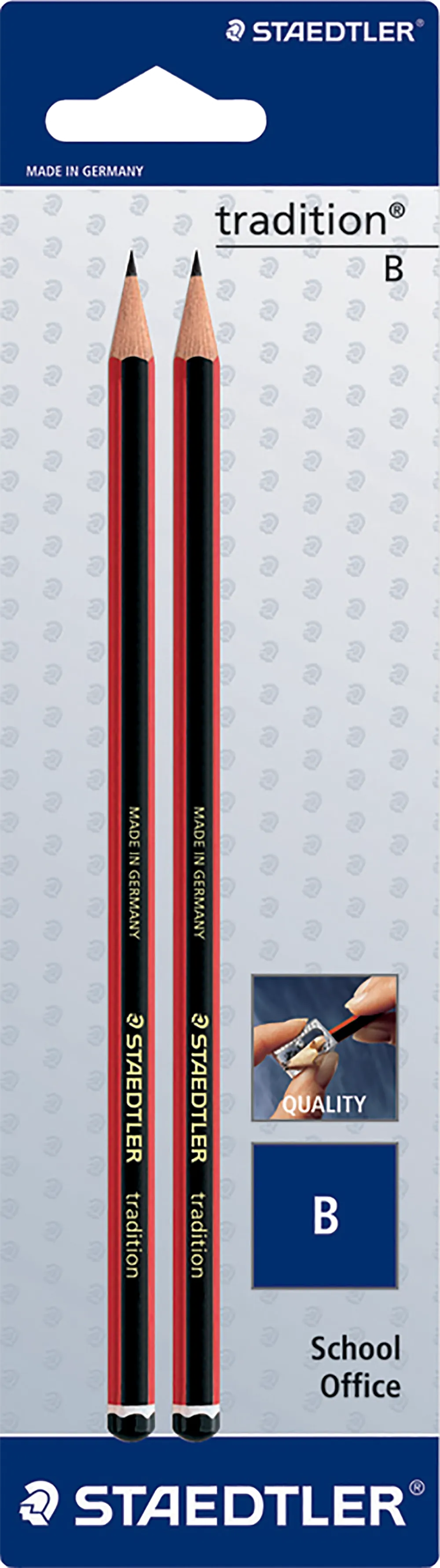 110-B Tradition 1B Red/Blk Pencils Box-12