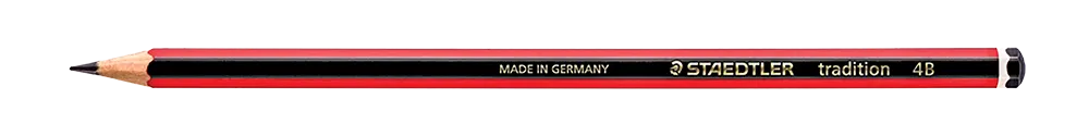 110-4B Tradition 4B Red/Blk Pencils Box-12