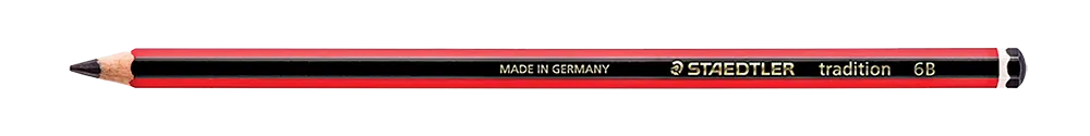 110-6B Tradition 6B Red/Blk Pencils Box-12
