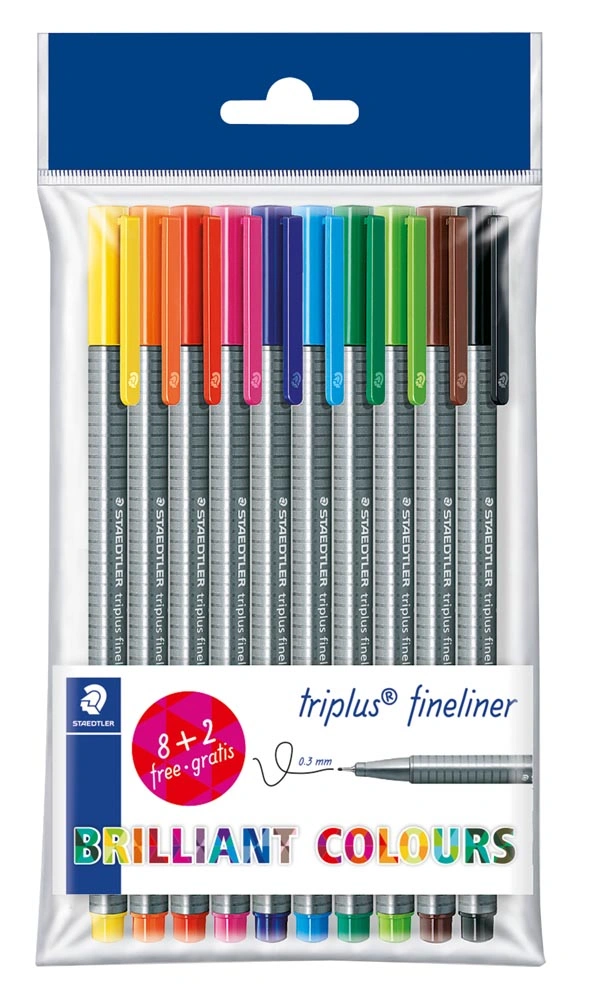 Triplus Fineliner 10's Plastic Bag
