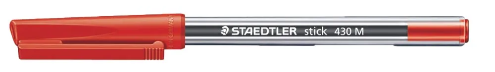 Staedtler Cup Ballpoint Pen Stick Red Medium
