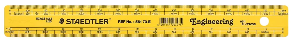 Mars Flat Reduction Scale Ruler