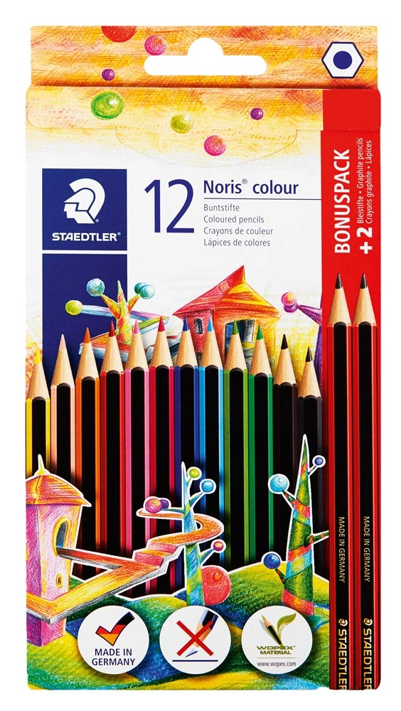 Noris Club Colouring Pencils Plus 2 HB Pencils