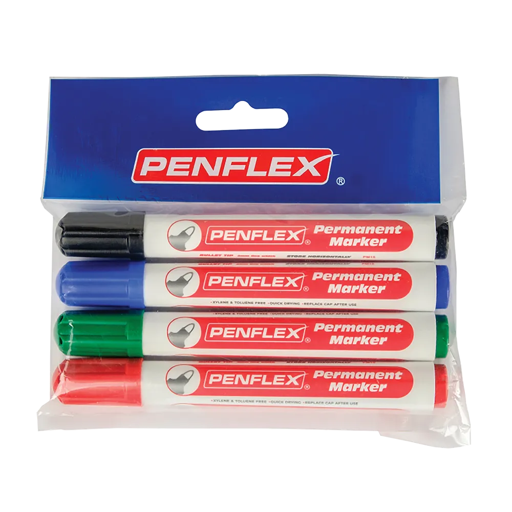 Wallet 4 Asst. Bullet Permanent Marker