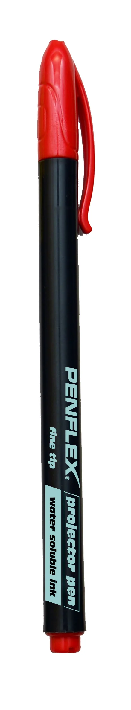 Red Perm. Fine OHP Projection Pen (10)