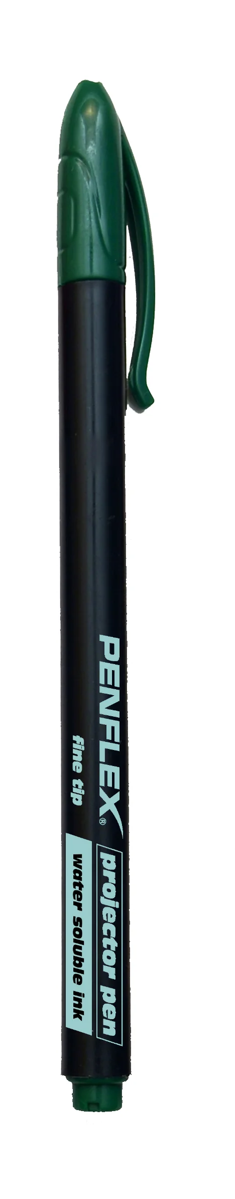 Green Perm. Fine OHP Projection Pen (10)