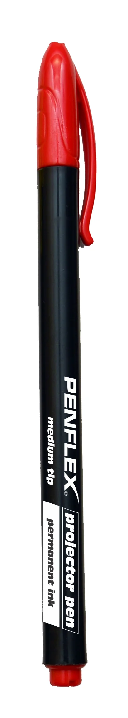Red Perm. Med OHP Projection Pen (10)