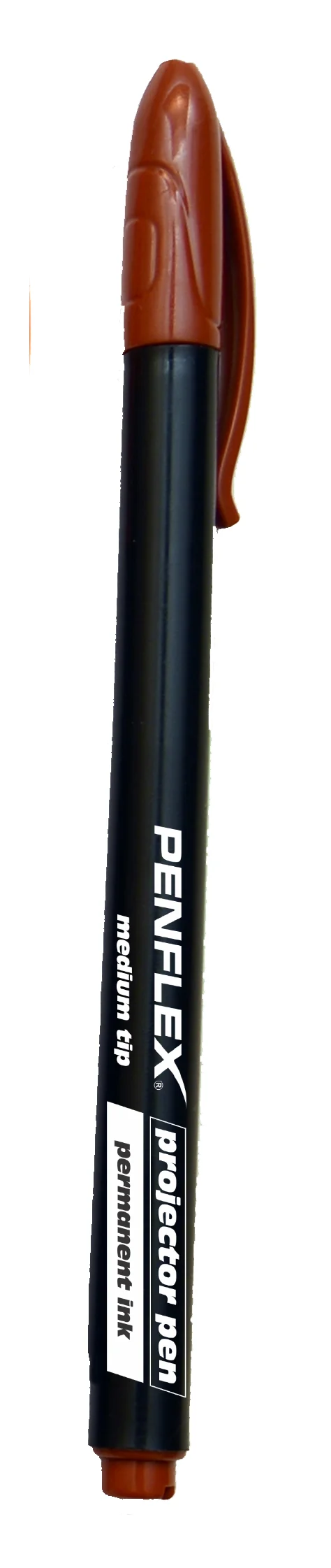 Brown Perm. Med OHP Projection Pen (10)