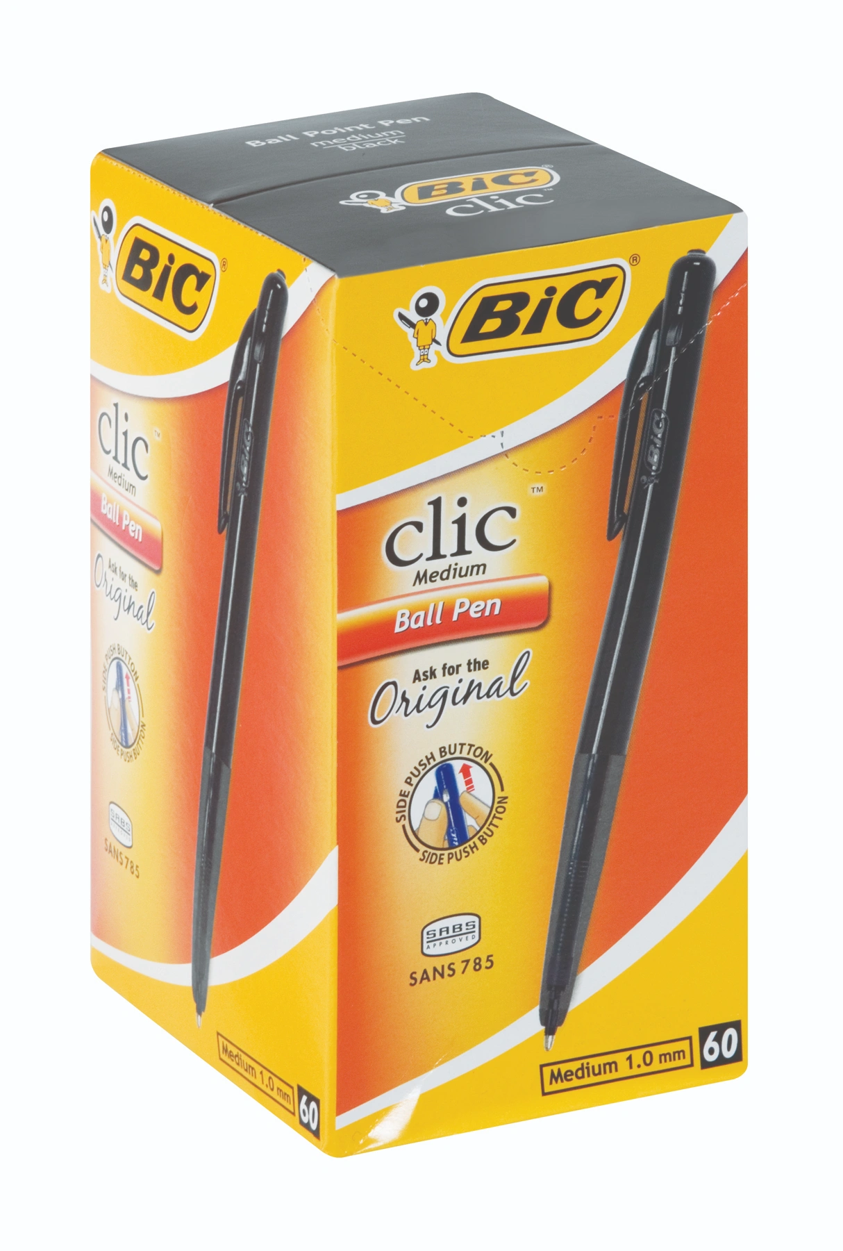 Bic Clic Medium Black (Box-60)