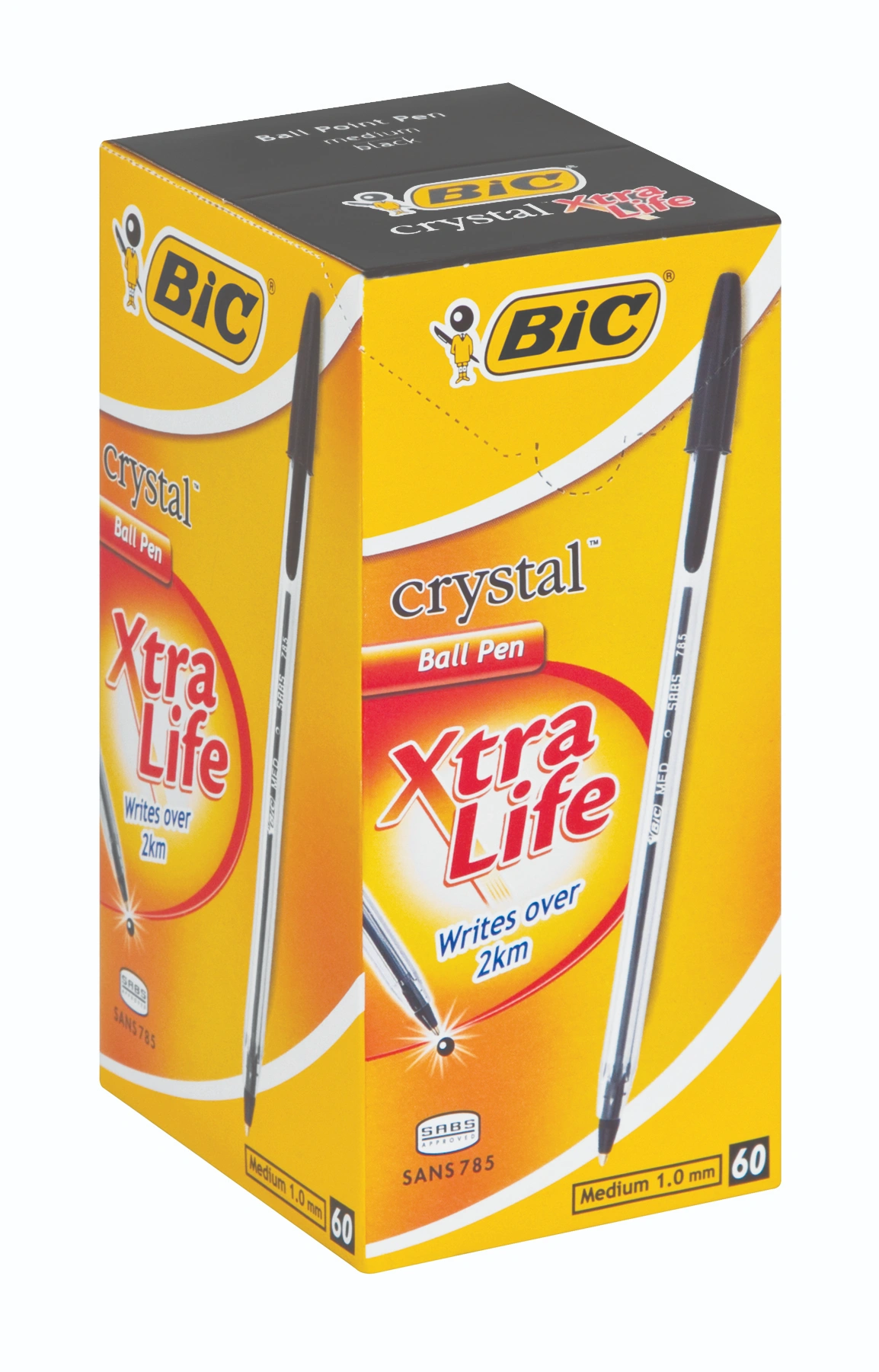 Bic Crystal Medium Xtra Life Ball Pens Black