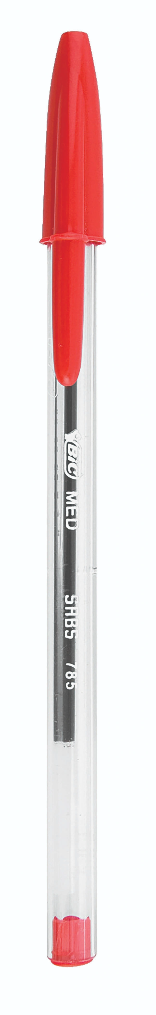 Bic Crystal Medium Xtra Life Ball Pens Red