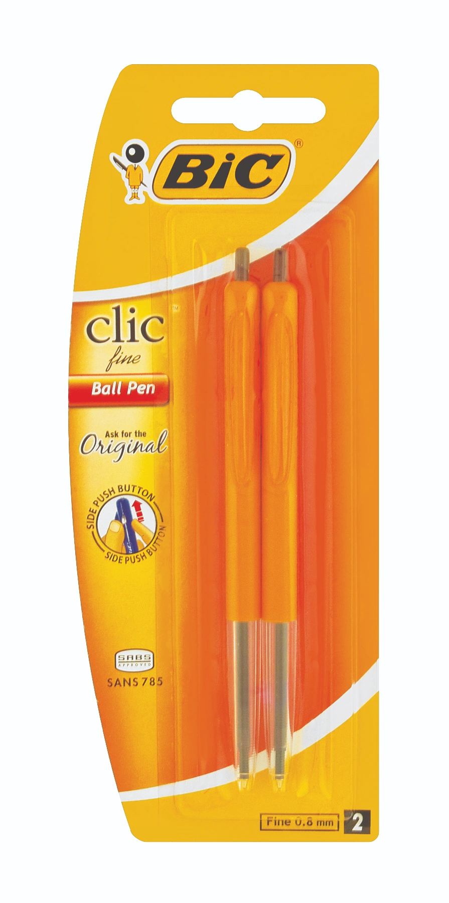Bic Clic Fine Black -  Blister-2